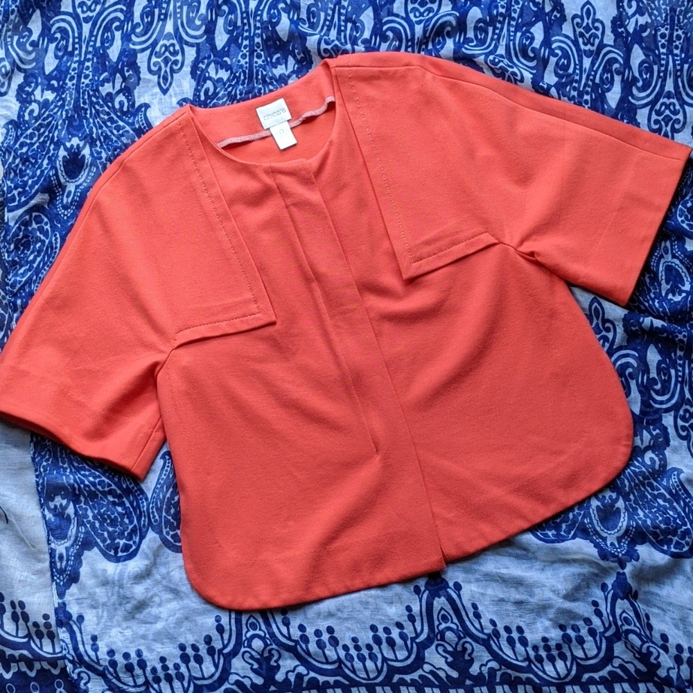 Chico's Garibaldi Twill Ponte 3/4 Jacket - Small - Picture 4 of 10